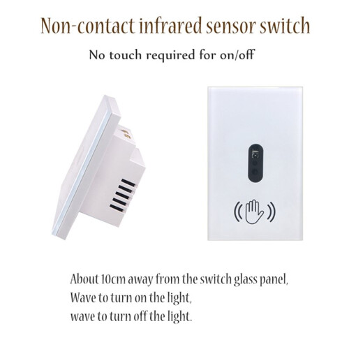 4X  Light  Wall Light  Wave Infrared Sensor No Need Touch Electrical Power  Off US Plug 2