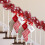 Christmas Snowflake Garland Red Metallic 1 Piece 5