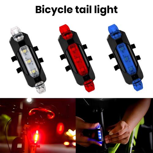 LED bike tail light waterproof USB rechargeable 1 pack 1