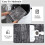 Modern washable area rug dark grey 4 ft x 6 ft 4