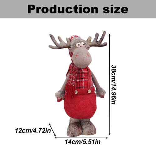 Christmas Deer Elk Desktop Ornament Telescopic Decor 1