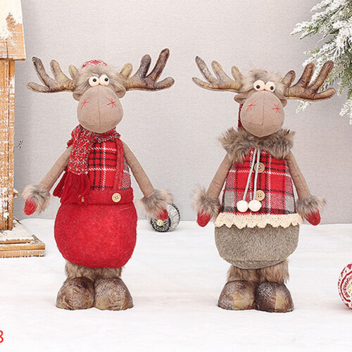 Christmas Deer Elk Desktop Ornament Telescopic Decor 2