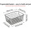 YQMM black metal wire storage baskets 4-pack 4