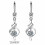 Water Drop Earrings Shiny Zircon Dangle 1 Pair 2