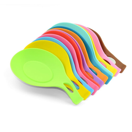 Silicone spoon pad with storage rack for kitchen 1