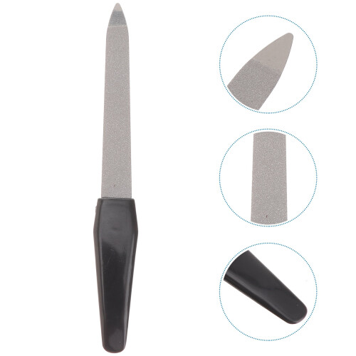 Stainless Steel Double-Sided Nail File with Plastic Handle 1