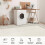 Beige bordered runner rug washable non-slip 2' x 6' 3