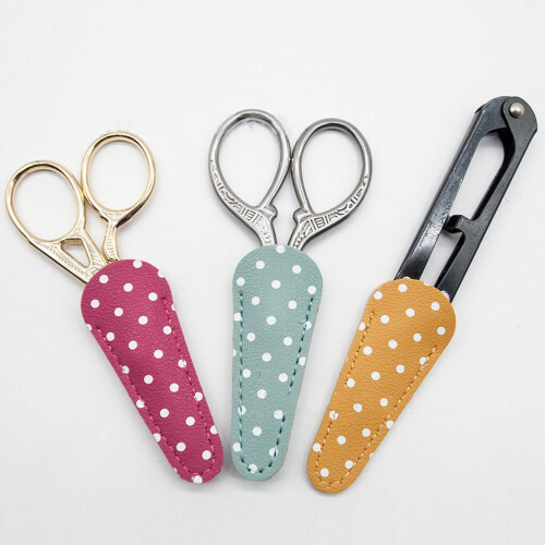 ICERUN 剪刀保护套 轻紫白点 6件装 2