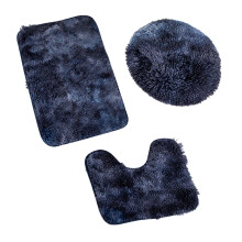 Ensemble de 3 tapis de bain doux et moelleux - Tapis antidérapants en peluche épaisse pour baignoire et toilettes, lavables en machine