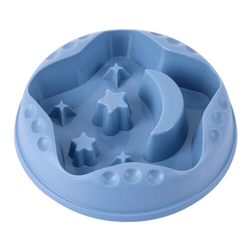 Jacenvly Slow Feed Dog Bowl Spill-Proof 2-Compartment 2