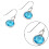 ifundom titanium steel earrings blue 1 pair 3
