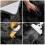 Modern shag runner rug 2 ft x 8 ft black gray 5