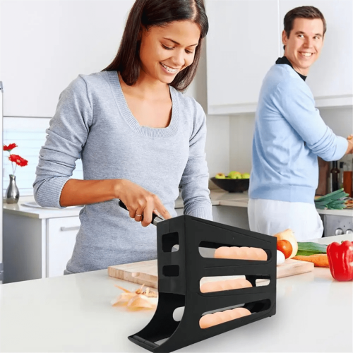 Refrigerator Egg Dispenser 4-Tier Drop-Proof Holder 2