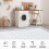 Grey bordered hallway runner rug, washable low-pile 3