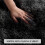 Modern shag runner rug 2 ft x 8 ft black gray 3