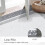 Grey bordered hallway runner rug, washable low-pile 5
