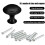 Brushed Nickel Round Pull Knobs 12 pcs 3