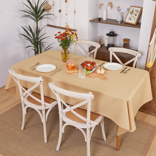 HANXIULIN grey polyester rectangular tablecloth 147x259cm 2