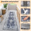 Blue vintage machine washable hallway runner rug 2 ft x 6 ft 7