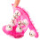 Palm-Shaped Massage Glove with 9 Roller Balls Pink 2