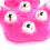 Palm-Shaped Massage Glove with 9 Roller Balls Pink 4