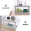 Bookshelf Desktop Organizer White 29x22cm 3