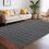Area Rug Woven Black 5' x 7' 2