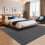 Area Rug Woven Black 5' x 7' 3