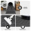 Area Rug Woven Black 5' x 7' 4