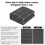 Area Rug Woven Black 5' x 7' 7