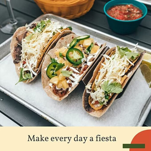 Taco Holders U-Shaped Stand for Shells, Includes Recipe Book 1