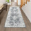 Grey Machine Washable Runner Rug 2 ft x 6 ft 3