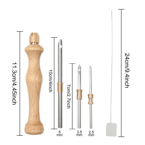 Punch Needle Kit Adjustable 2.5/3.5/5mm 2 Sets 1