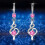 Water Drop Earrings Shiny Zircon Dangle 1 Pair 3