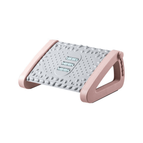 Foot Rest Stool Adjustable with Rollers and Massage Pad 2