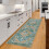 Persian rug runner 2x6 ft vintage medallion distressed low 4