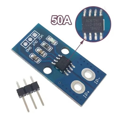 ACS724 50A Hall Current Sensor Module High Accuracy AC /  Measurement for DIY Electronics and Robotics 1