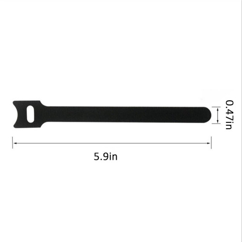 ICERUN Velcro Cable Ties Reusable T-Shaped 100-Pack 2
