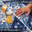 Blue Persian runner rug 2x6 ft washable non-slip 4