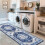 Blue Persian runner rug 2x6 ft washable non-slip 5