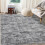 Haperlare washable modern area rug light grey 4'x6' 2