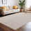 Area Rug Woven Beige 5' x 7' 2