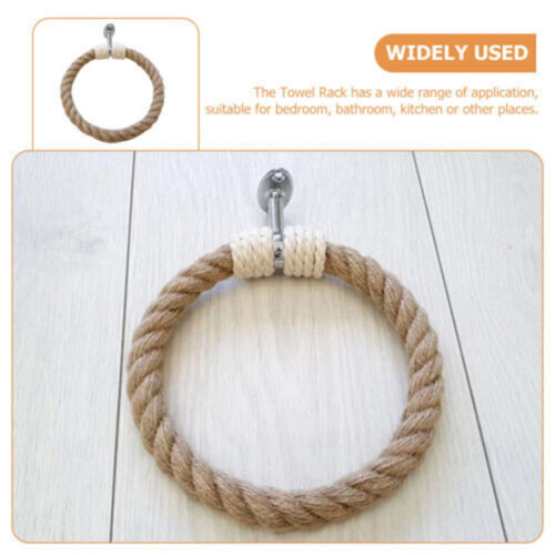 Nautical towel ring hanger iron rustic 1 piece 1