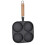 Cast Iron Egg Frying Pan Non-Stick Wooden Handle 4 Cup 7