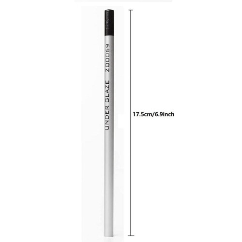 Black underglaze pencils for pottery, 6-pack 1