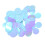 Iridescent Christmas Sequins with Hole 10g 16mm Blue 3