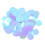 Iridescent Christmas Sequins with Hole 10g 16mm Blue 4
