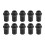PVC cable gland connector with rubber sheath 10 pcs 8