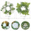 Artificial Rose Wreath with Pillar Candle Holder White 6