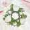 Artificial Rose Wreath with Pillar Candle Holder White 3